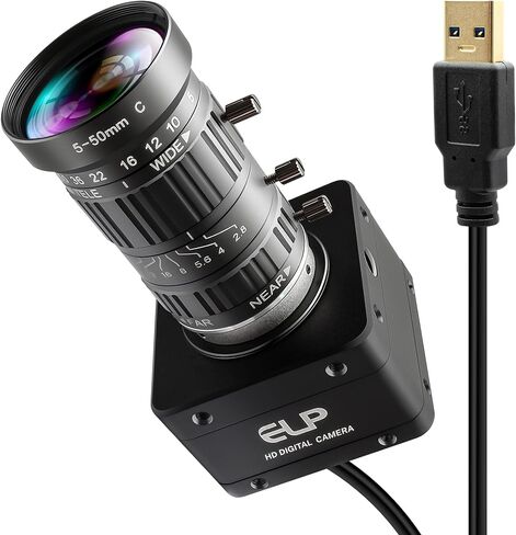 12MP USB 3.0 Camera,4K@30fps 1080P@230fps High Frame Rate UVC Camera, 5-50mm 10X Manual Zoom Lens,Wide Application for Industrial,Security,3D Printer,Compatible with Windows Linux Mac Android in Kuwait