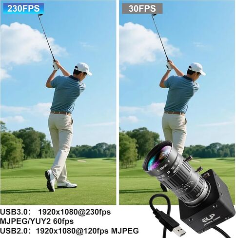 12MP USB 3.0 Camera,4K@30fps 1080P@230fps High Frame Rate UVC Camera, 5-50mm 10X Manual Zoom Lens,Wide Application for Industrial,Security,3D Printer,Compatible with Windows Linux Mac Android in Kuwait