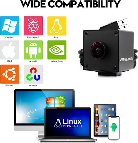 وحدة كاميرا USB SVPRO 5MP 30FPS للتركيز التلقائي، زاوية واسعة 138 درجة، مستشعر IMX335، كاميرا ويب أمان منخفضة الإضاءة لرؤية الآلة الصناعية، توصيل وتشغيل UVC لنظام التشغيل Windows، macOS، Linux، Android in Kuwait