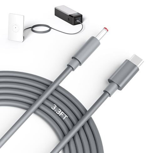 Starlink Mini Router Cable USB C Power Cord for Starlink Router Mini Accessories USB Type C to DC 3.5 * 1.35mm Ethernet كابل الطاقة التوصيل والتشغيل مناسب مع بنك الطاقة 9V وشاحن PD 20AWG 3.3FT in Kuwait