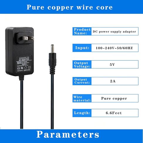 Power Cord Replacement for vSeeBox V1 V2 V5, V3 Pro, V3 Pro Plus, Elite 5V Charger Adapter Plug in Kuwait