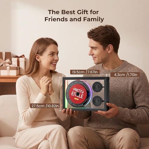 مشغل أقراص مضغوطة عمودي مع بلوتوث 5.3، ومكبرات صوت HiFi ومشغل أقراص مضغوطة للجدار المنزلي مع راديو FM / جهاز التحكم عن بعد / ضوء RGB / بطاقة TF / دعم AUX، مشغل موسيقى قابل لإعادة الشحن ببطارية 5000 مللي أمبير في الساعة in Kuwait