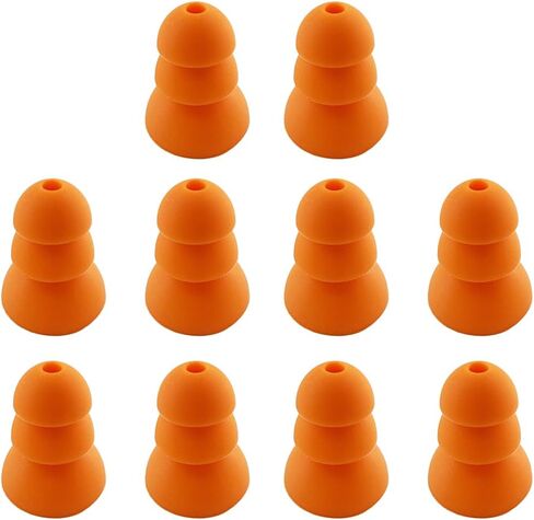Triple Flange Eartips Replacement for Elgin Discord Gen 3/ Gen 2/ Rumble/Rumble Wired & Se846 Se535 Se215 Aonic4 Aonic5 & Etymotic ER2XR / ER3XR / ER4XR & ISOtunes PRO Earbuds Earpad, 5 Pairs in Kuwait