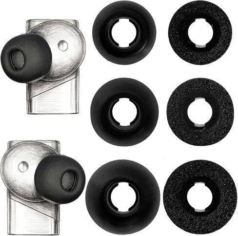 Replacement Memory Foam Ear Tips for Status Pro X/Status Audio Between Pro/Between 3ANC Earbuds, Black Foam Eartips, 3 Pairs (S/M/L) in Kuwait