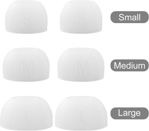 Replacement Earbuds Tips for JBL Tune Buds, JBL Tune Buds 2, Silicone Eartips, 3 Pairs (S/M/L) White in Kuwait