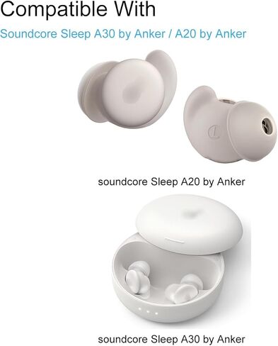 Klowcok Replacement Ear Tips for Soundcore Sleep A20 / A30 Earbuds, Soft Silicone Eartips 6 Pairs (S/M/L) in Kuwait