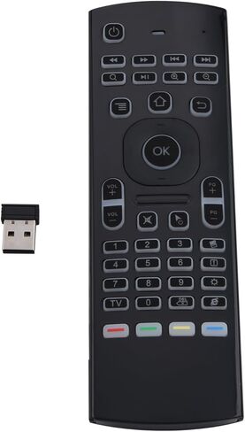 81 Keys Up to 5M 2.4G RF Backlit Fly Air Mouse Wireless Full Keyboard Remote Control for KODI TV Box PC Accessory in Saudi Arabia