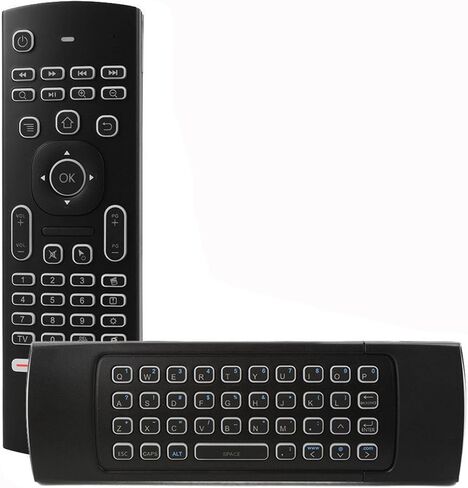 81 Keys Up to 5M 2.4G RF Backlit Fly Air Mouse Wireless Full Keyboard Remote Control for KODI TV Box PC Accessory in Saudi Arabia