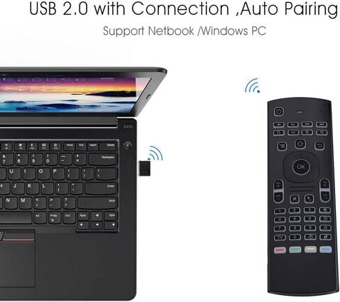 81 Keys Up to 5M 2.4G RF Backlit Fly Air Mouse Wireless Full Keyboard Remote Control for KODI TV Box PC Accessory in Saudi Arabia