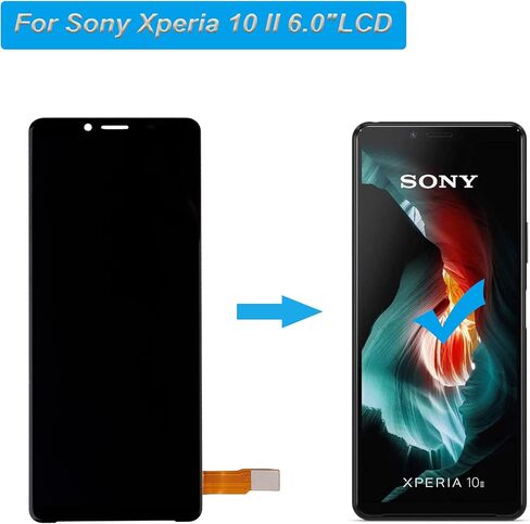 LCD Display Compatible with Sony Xperia 10 II 2nd Gen XQ-AU51 XQ-AU52 6.0" LCD Display Touch Screen Assembly with Tools in Kuwait