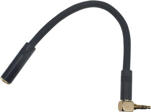 3.5 MM TRS Male Plug to Female Jack Right Angle Adapter Cable for Speakers, Microphones and MP3 Players (1 PCS) in Kuwait
