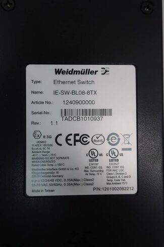 محول إيثرنت WEIDMULLER IE-SW-BL08-8TX in Kuwait