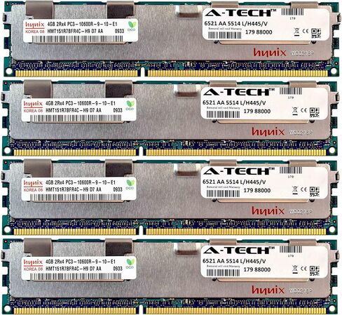 A-Tech Hynix 16GB Kit 4X 4GB PC3-10600 1.5V لمحطة عمل Dell Precision Workstation T5600 20D6F T7500 SNPJDF1MC/16G T7600 A6996807 T5500 A2626071 A2626092 A3721494 A3721500 ذاكرة الوصول العشوائي A3721505 in Kuwait