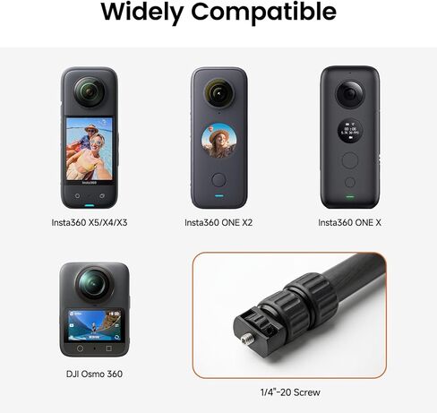 حامل كاميرا على الظهر Vaxis Global MOVMAX لـ Insta360 X5/X4/X3 وDJI Osmo 360 مع عصا سيلفي من ألياف الكربون، حزام مريح لركوب الدراجات الجبلية وركوب الدراجات النارية لشخص ثالث in Kuwait