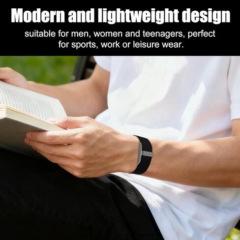 Replacement Nylon Loop for Hume Band, Soft Breathable Woven Wristband with Adjustable Metal Buckle for Hume Health Band Fitness Tracker All-Day Comfort Wear (Black) in Kuwait