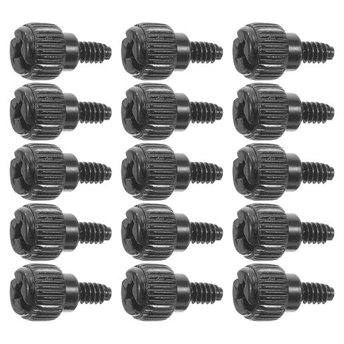 Uonlytech 100pcs Black Thumb Screws for PC Case, Hard Drive Mounting and Electronic Repair, Hand-tightened Carbon Steel Screws Compatible with Desktop Computer Side Panels in Kuwait