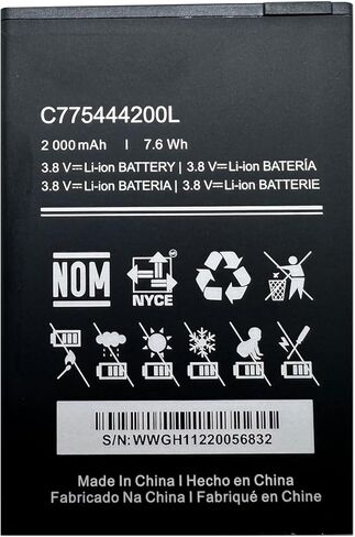 New Upgrade C775444200L Battery for BLU Studio X10L S570ww X10 S0110 C5L MAX C0170 C0170ww[0 Cycle] - 3.8V Li-Ion Replacement Battery in Kuwait