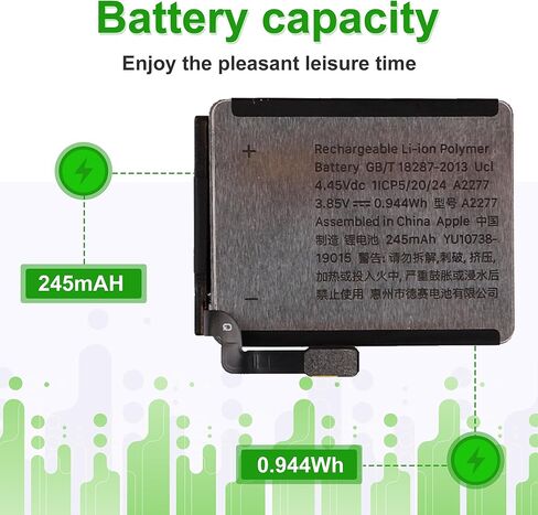 A2277 3.8V 245mAh Battery, Compatible with Apple Watch Series 5 40mm,Comes with a Battery Installation Tool in Kuwait