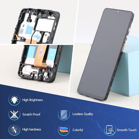 بديل شاشة Samsung Galaxy A06 لهاتف Samsung A06 4G A065F A065M شاشة LCD تعمل باللمس محول الأرقام الجمعية استبدال مع الأدوات (مع الإطار) in Kuwait