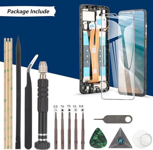 بديل شاشة Samsung Galaxy A06 لهاتف Samsung A06 4G A065F A065M شاشة LCD تعمل باللمس محول الأرقام الجمعية استبدال مع الأدوات (مع الإطار) in Kuwait