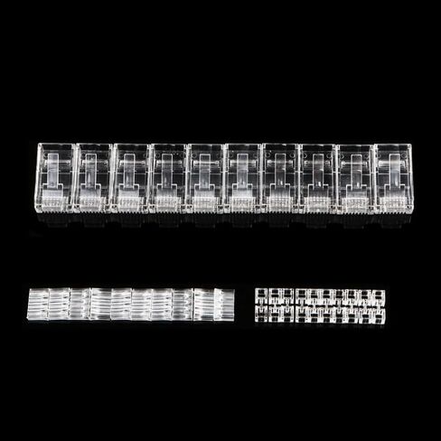 10 عبوات من موصلات Cat 6A UTP RJ45، مقابس تجعيد إيثرنت مطلية بالذهب 8P8C، أطراف RJ45 لـ Cat6A/Cat6/Cat5e، جيجابت إيثرنت، سلك التصحيح، أسلاك شبكة المكاتب المنزلية in Kuwait