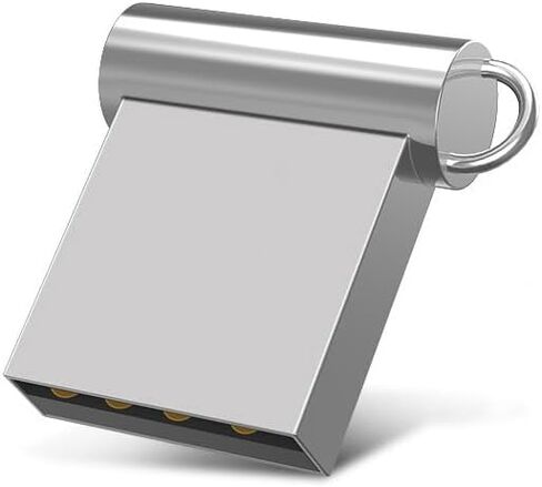 2GB USB Flash Drive with Type C Adapter and Lanyard, USB 2.0 High Speed Pen Drive, Mini Storage Memory Stick for Phone/Pad/PC/Laptop - (Silver 2GB) in Kuwait