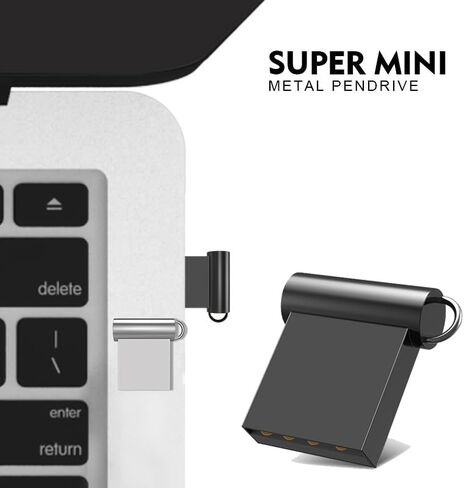 2GB USB Flash Drive with Type C Adapter and Lanyard, USB 2.0 High Speed Pen Drive, Mini Storage Memory Stick for Phone/Pad/PC/Laptop - (Silver 2GB) in Kuwait