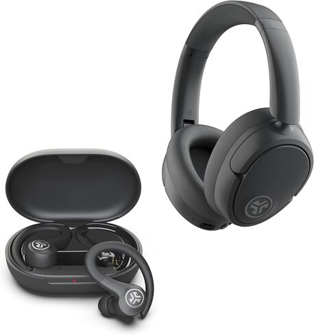 حزمة JLab Graphite، سماعات رأس لاسلكية JBuds Lux ANC، Go Air Sport + سماعات أذن بلوتوث لاسلكية حقيقية in Saudi Arabia