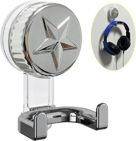 Innovative Design with a Strong Suction Type Headphone Hook on a Smooth Surface,PC Headset Paste Vacuum Suction Earphone, Music Headset,PC Game Headsets,Video GamesEarphone Hook in Kuwait