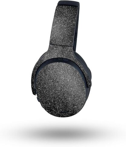 MightySkins Glossy Glitter Skin Compatible with Skullcandy Crusher ANC 2 - Black Leather | Protective, Durable High-Gloss Glitter Finish | Easy to Apply in Kuwait