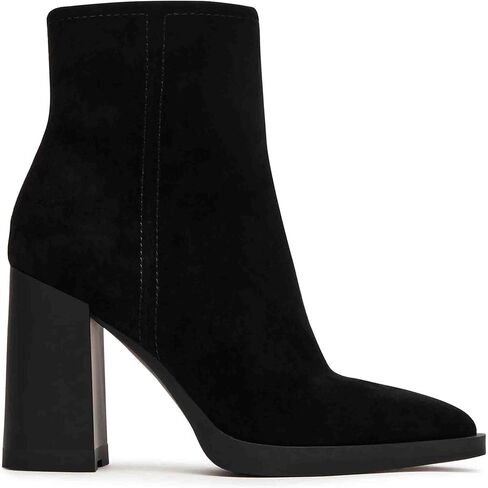 Ankle Boots for Women Pointed Toe Side Zipper Ankle Booties Chunky High Heels Short Boots Comfortable Dress Shoes in Saudi Arabia