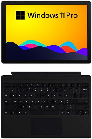 كمبيوتر لوحي Microsoft Surface Pro 5 مع لوحة مفاتيح بإضاءة خلفية قابلة للفصل، شاشة لمس 12.3 بوصة (2736 × 1824) تابلت، Intel Core i5-7300U 2.6 جيجا هرتز-3.5 جيجا هرتز، ذاكرة الوصول العشوائي DDR4 8 جيجا، 256 جيجا SSD، كاميرا، Windows 11 Pro (متجدد) in Saudi Arabia