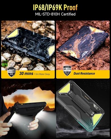حزام يد Ulefone Armor Pad 3 Pro & Tablet، جهاز لوحي متين 4G، 33280 مللي أمبير (66 واط)، شاشة 10.36 بوصة 2K، IP68/69K، 50 ميجابكسل + 32 ميجابكسل، مصابيح LED مزدوجة 1100LM، 16 جيجابايت + 256 جيجابايت، موصل توسيع uSmart، منفذ HDMI in Kuwait