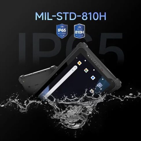 جهاز لوحي متين مزود بماسح باركود T17X، كمبيوتر لوحي صناعي مقاس 10.1 بوصة يعمل بنظام Android 14 مع Zebra 4710، ماسح ضوئي لجرد QR 1D/2D، جهاز كمبيوتر متين بسعة 8 جيجابايت + 128 جيجابايت للمستودعات والخدمات اللوجستية وتجارة التجزئة in Kuwait