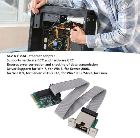 بطاقة شبكة جيجابت إيثرنت M.2، محول 10 100 1000 ميجابت في الثانية بمنفذ واحد RJ45 LAN مفتاح A E مع شريحة RTL8111H، للكمبيوتر المكتبي in Kuwait