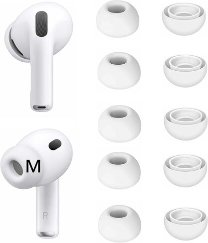 5 مجموعات من أطراف الأذن مقاس XS بديلة لـ AirPods Pro 3، أغطية وسائد الأذن من السيليكون، 5 أزواج متوافقة مع AirPod Pro 3، أبيض XS 923 in Kuwait