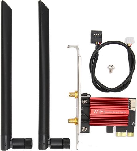 بطاقة شبكة PCIe، محول واي فاي لاسلكي بسرعة 1200 ميجا بت في الثانية مع BT4 2 وثنائي النطاق 2 4 جيجا هرتز 5 جيجا هرتز، متوافق مع أنظمة Win 7 8 10 11 in Kuwait