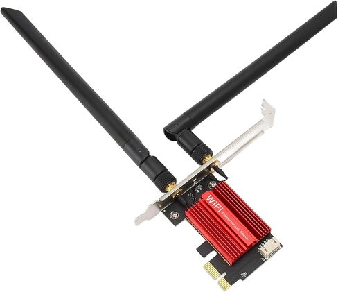 بطاقة شبكة PCIe، محول واي فاي لاسلكي بسرعة 1200 ميجا بت في الثانية مع BT4 2 وثنائي النطاق 2 4 جيجا هرتز 5 جيجا هرتز، متوافق مع أنظمة Win 7 8 10 11 in Kuwait