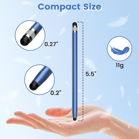 10Pcs Universal Stylus,Stylus Pen for Touchscreen,2-in-1 High Precision and Sensitivity Stylus Pen for iPad/iPhone/Android/Samsung Smartphone and Tablets-10 Stylus Pens+20 Replaceable Tips in Kuwait