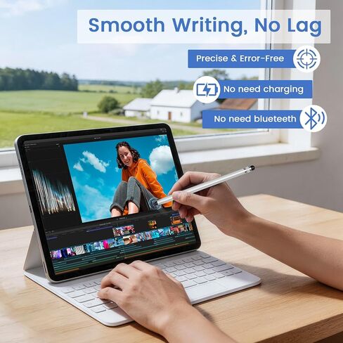 10Pcs Universal Stylus,Stylus Pen for Touchscreen,2-in-1 High Precision and Sensitivity Stylus Pen for iPad/iPhone/Android/Samsung Smartphone and Tablets-10 Stylus Pens+20 Replaceable Tips in Kuwait