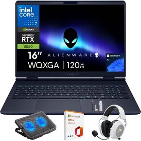 Alienware 16 Aurora Laptop, 16" WQXGA 120Hz Display, Intel Core 7-240H Series 2, NVIDIA GeForce RTX 5060, 32GB DDR5 RAM, 1TB SSD, Wi-Fi 7, Windows 11 Pro, w/Mytrix Accessory & Lifetime Office - Blue in Saudi Arabia