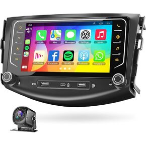 راديو سيارة 8Core+64G لسيارة Toyota RAV4 2007-2012، نظام Android 15 GPS Navigation Stereo، مع Carplay Wireless Android Auto، وحدة رأس تعمل باللمس Bluetooth 5.2، التحكم في عجلة القيادة، كاميرا احتياطية، FM، DSP in Kuwait