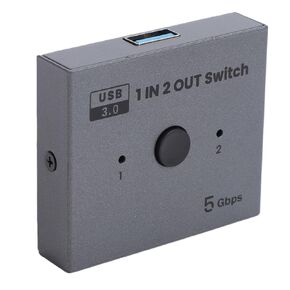 Fabater USB 3.0 Switcher, Bidirectional 2 in 1 Out 1 in 2 Out 3 Port Aluminium Alloy USB Switcher for Keyboard, Mouse, Printer, Card Reader in Kuwait