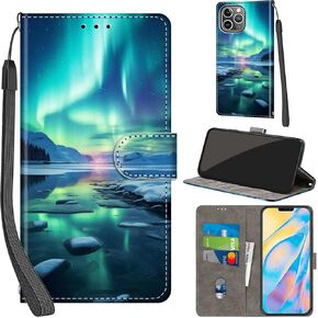 حافظة محفظة لهاتف iPhone 12 Pro Max، مع [3 فتحات للبطاقات]، غطاء قلاب واقٍ من جلد البولي يوريثان بقفل مغناطيسي مقاوم للصدمات مقاس 6.7 بوصات، وردي وردي in Kuwait