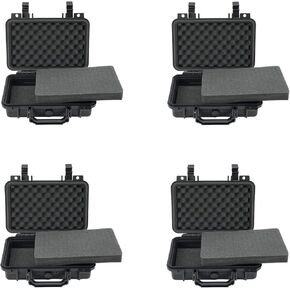 Nineleaf Water-Proof Box, with Cush- Proof Sponge, IP67 Large Waterproof Hard Case with Customizable Foam, Perfectly Protection of Camera, Drones, Lens,Equipments,11.61 x 8.66 x 3.94in,4PK in Kuwait