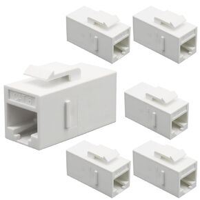 10 قطع RJ45 CAT6 مقرنة كيستون جاك، موصل أنثى إلى أنثى وصلة مضمنة لمستخدمي المنزل والمكتب المنزلي (أسود) in Kuwait