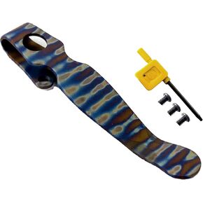 Titanium Deep Carry Pocket Clip for Spider C229 Spyderco Shaman Titanium alloy back clip, with 3 Pieces Screws and Tool (Advanced Line) in Saudi Arabia