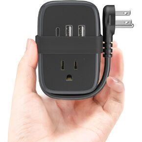 Travel Power Strip with USB C Port, NTONPOWER Small with Flat Plug,Multi Plug Travel Extension Cord Portable Power Strip with 2 Outlets 3 USB (1 C), for Cruise Home Essentials in Kuwait