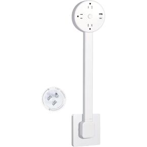 Rotating Multi-Outlet Extension with On/Off Power Switch and USB Ports, Vertical Power Lift Socket Expander, Extendable Power Strip for Behind Couches, Desks, or Tables in Kuwait