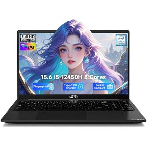 NIMO 15.6" FHD lPS-Business-Laptop, i5-12450H 8 Cores 8GB RAM 256GB SSD (Beat i7-11800H, Up to 4.4 GHz) Student Computer with 100W Type-C Fingerprint Backlit Keyboard WiFi-6 Numpad in Kuwait